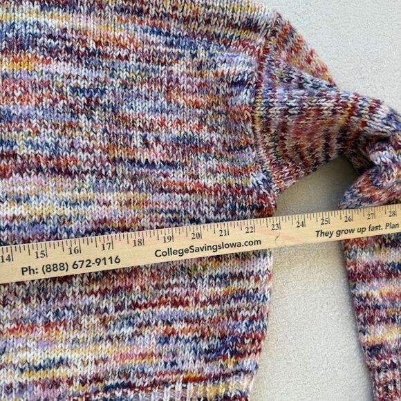 Forever 21 Cozy Multicolor Knit Crop Sweater Fall Autumn Core Chic - Picture 9 of 14